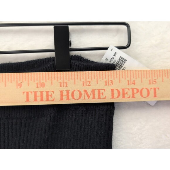 Abercrombie & Fitch Skirt Women's Medium Black Ribbed Maxi 22" Slits - Picture 6 of 12